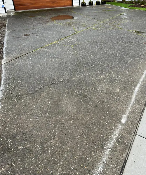 Broom Finish Driveway Replacement With Decorative Borders in Newcastle 